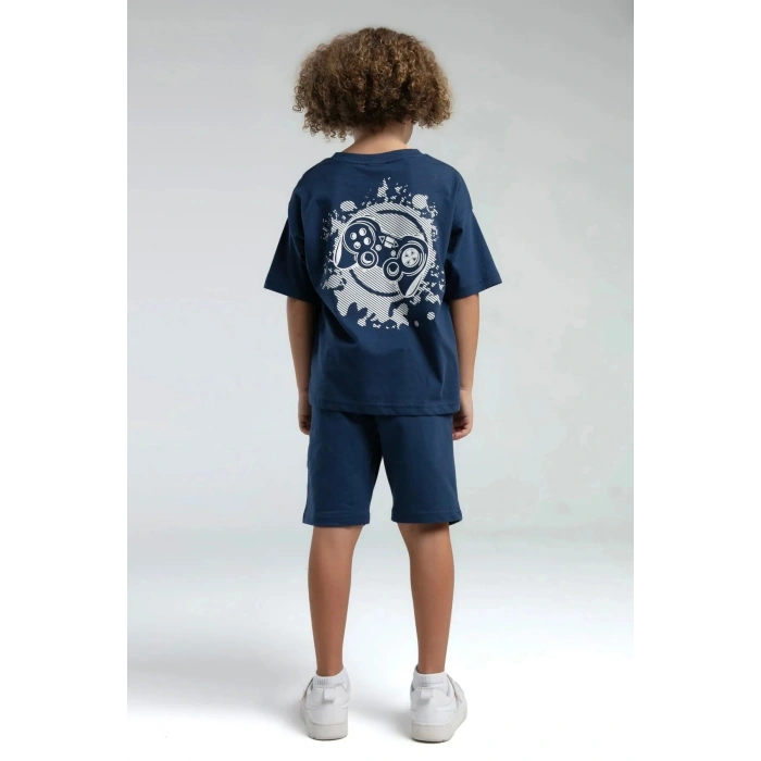 ERKEK ÇOCUK BERMUDA TAKIM - KOYU İNDİGO