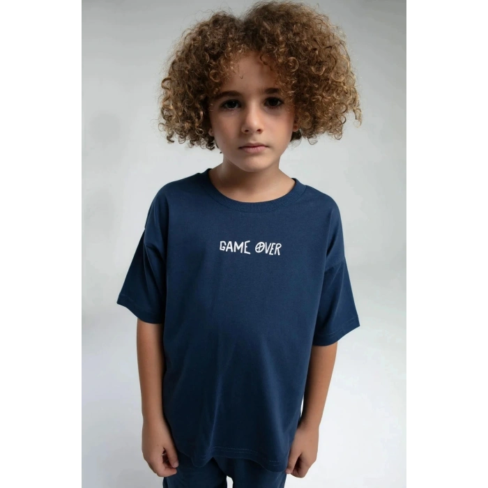 ERKEK ÇOCUK BERMUDA TAKIM - KOYU İNDİGO