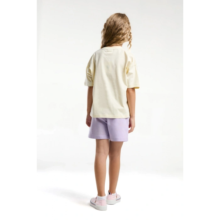 KIZ GARSON ŞORT TAKIM - LİMON