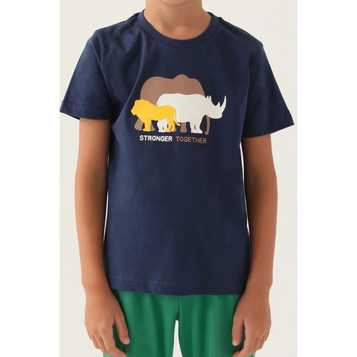 ERKEK ÇOCUK KAPRİ TAKIM - KOYU İNDİGO