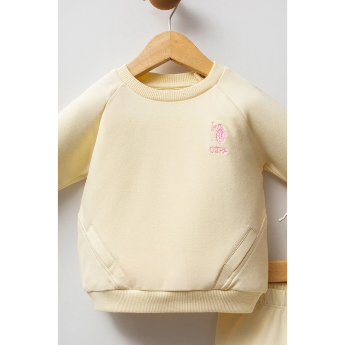 U.S.POLO ASSN KIZ BEBEK TAKIMI - LİMON