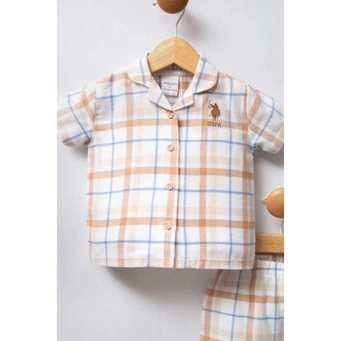 U.S.POLO KIZ BEBEK PİJAMA TAKIMI - Beyaz