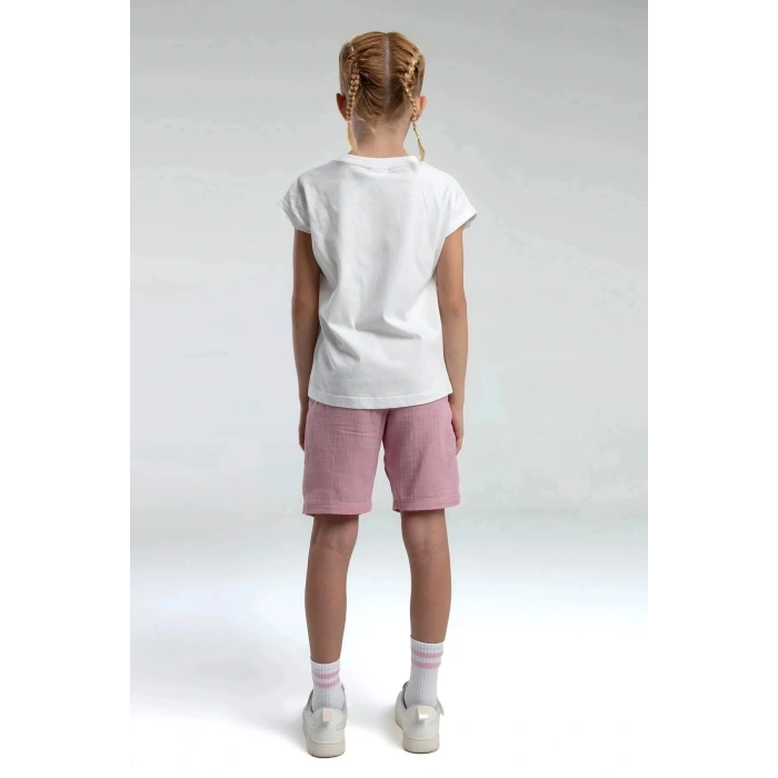 KIZ ÇOCUK BERMUDA TAKIM - Beyaz