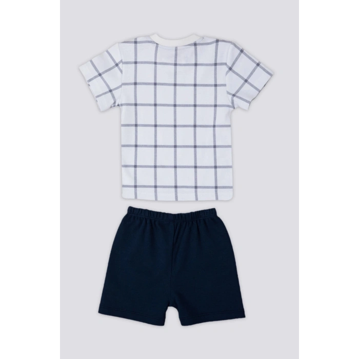 ERKEK BEBEK 2 Lİ KISA KOL T-SHIRT TAKIM - BEYAZ