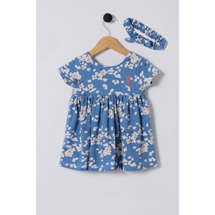 U.S.POLO ASSN. KIZ BEBEK ELBİSE - MAVİ