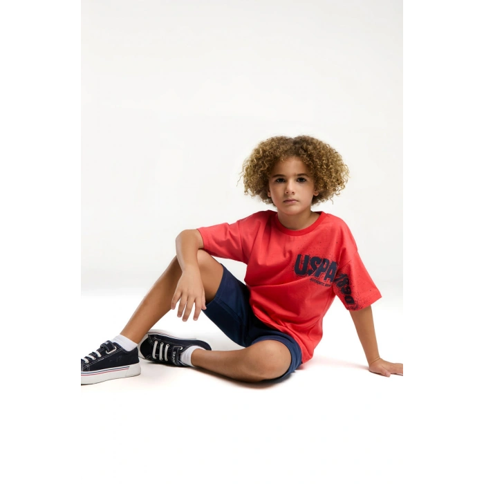 ERKEK ÇOCUK BERMUDA TAKIM - Nar