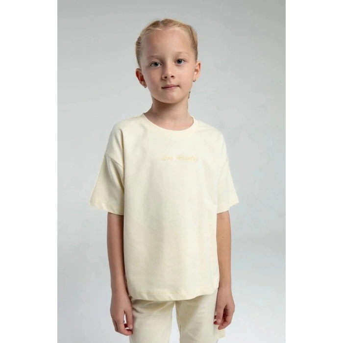 KIZ ÇOCUK BERMUDA TAKIM - LİMON