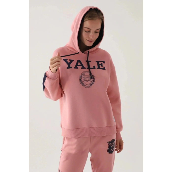 YALE KADIN TEK ÜST - RETRO PEMBE