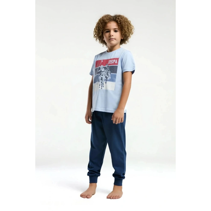 ERKEK GARSON PİJAMA TAKIMI - MAVİ