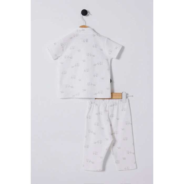 U.S POLO ASSN ERKEK BEBEK PİJAMA TAKIMI - Beyaz