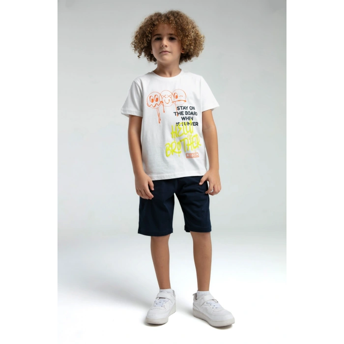 ERKEK ÇOCUK BERMUDA TAKIM - Beyaz