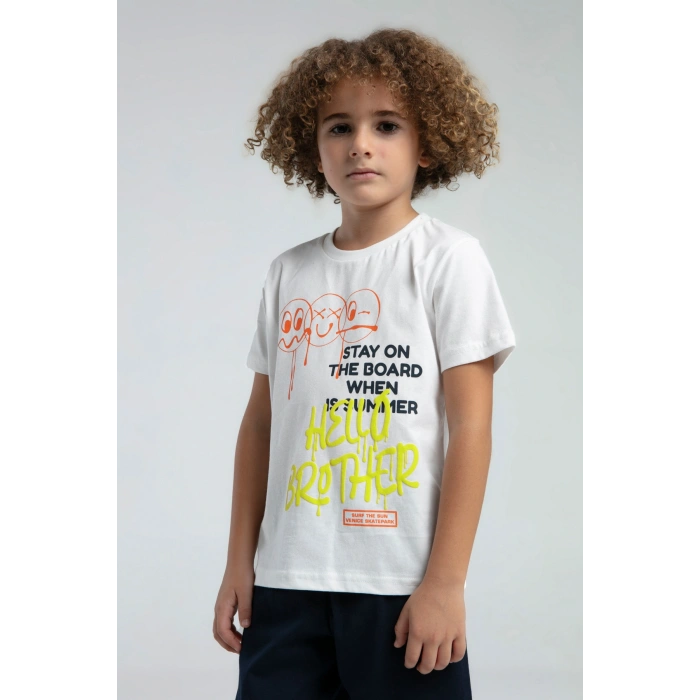 ERKEK ÇOCUK BERMUDA TAKIM - Beyaz