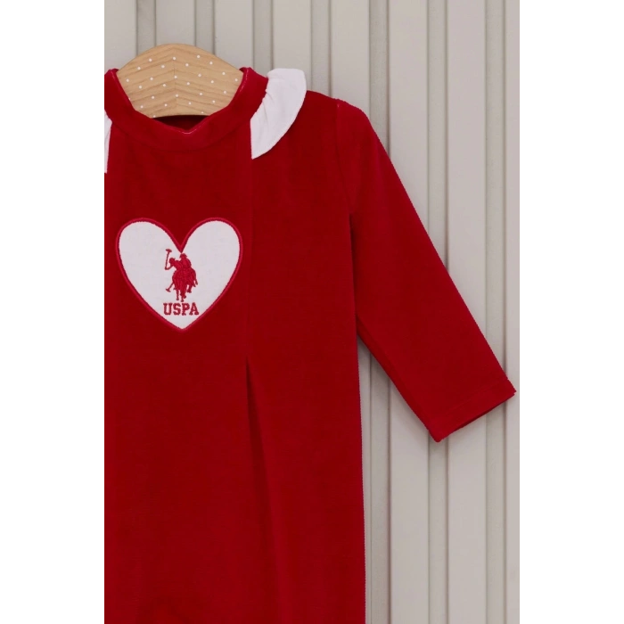 US POLO KIZ BEBEK PATİKLİ TULUM - KIRMIZI