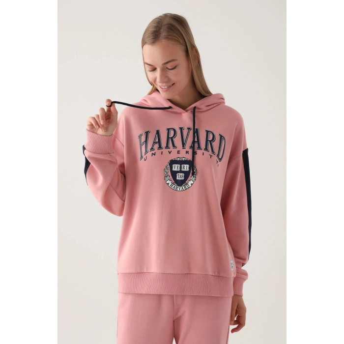 HARVARD KADIN TEK ÜST - RETRO PEMBE