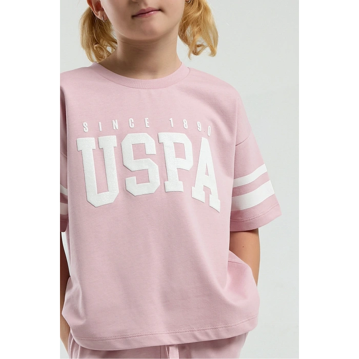 KIZ GARSON BERMUDA TAKIM - TOZ PEMBE