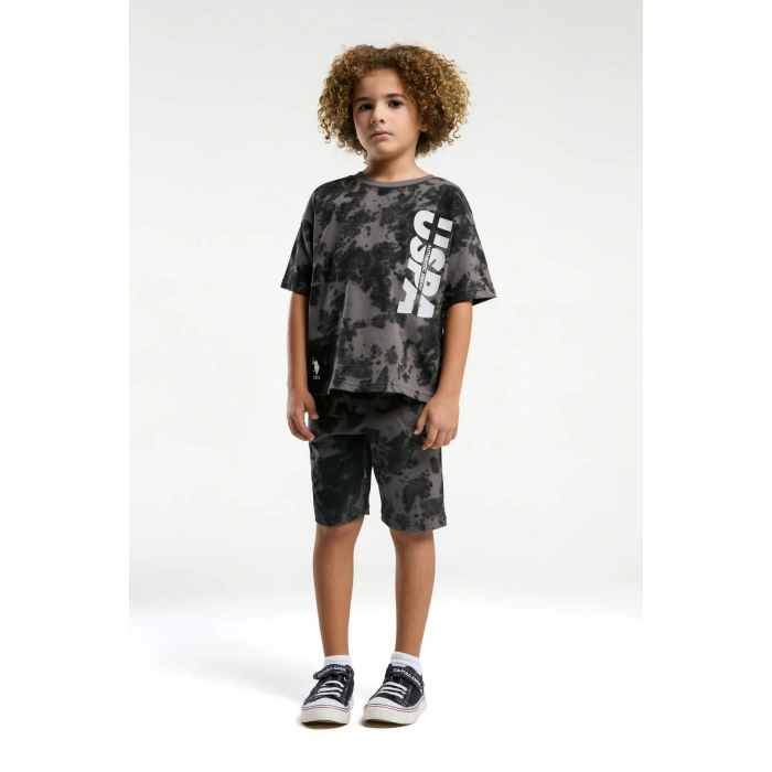 ERKEK ÇOCUK BERMUDA TAKIM - KOYU GRİ