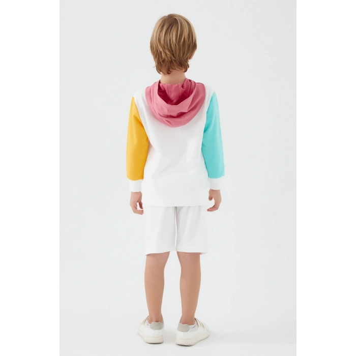 ERKEK ÇOCUK BERMUDA TAKIM - BEYAZ