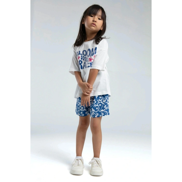 ANNE KIZ ÇOCUK ŞORT TAKIM - Beyaz