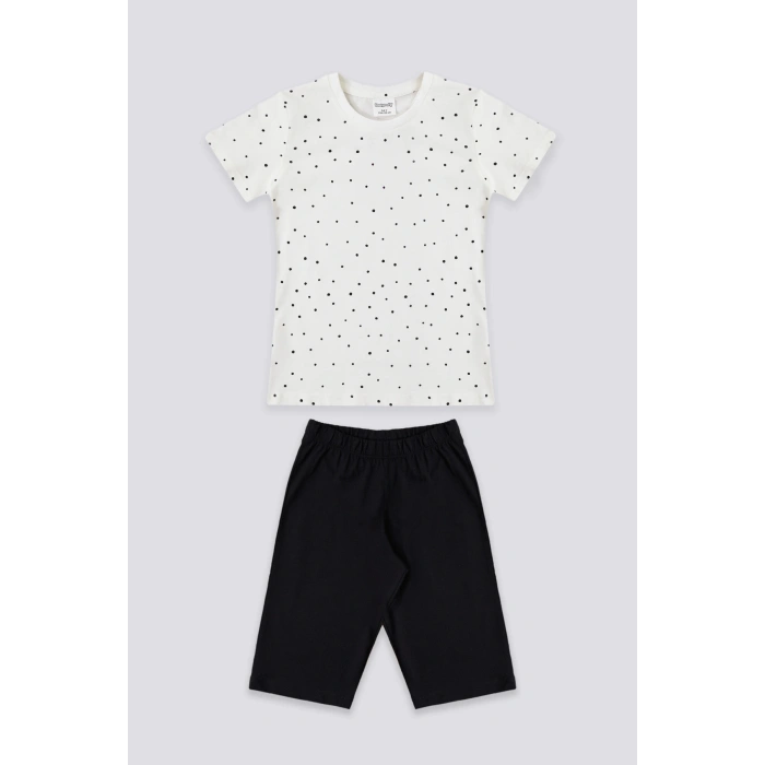 KIZ ÇOCUK KAPRİ TAKIM - BEYAZ