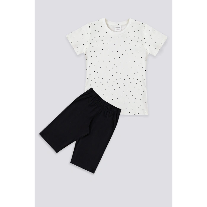 KIZ ÇOCUK KAPRİ TAKIM - BEYAZ