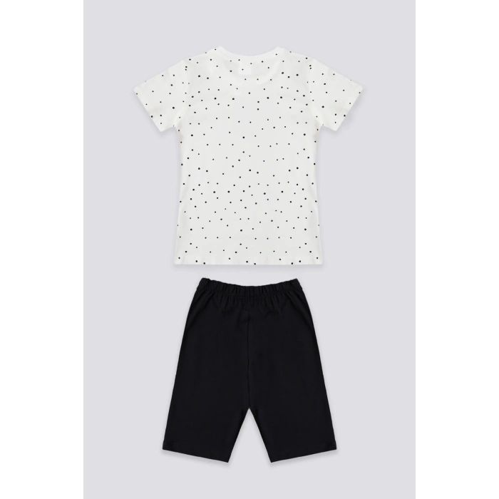 KIZ ÇOCUK KAPRİ TAKIM - BEYAZ