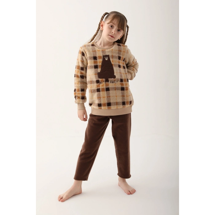 ARNETTA ANNE KIZ İKİLİ TAKIM - KOYU BEJ