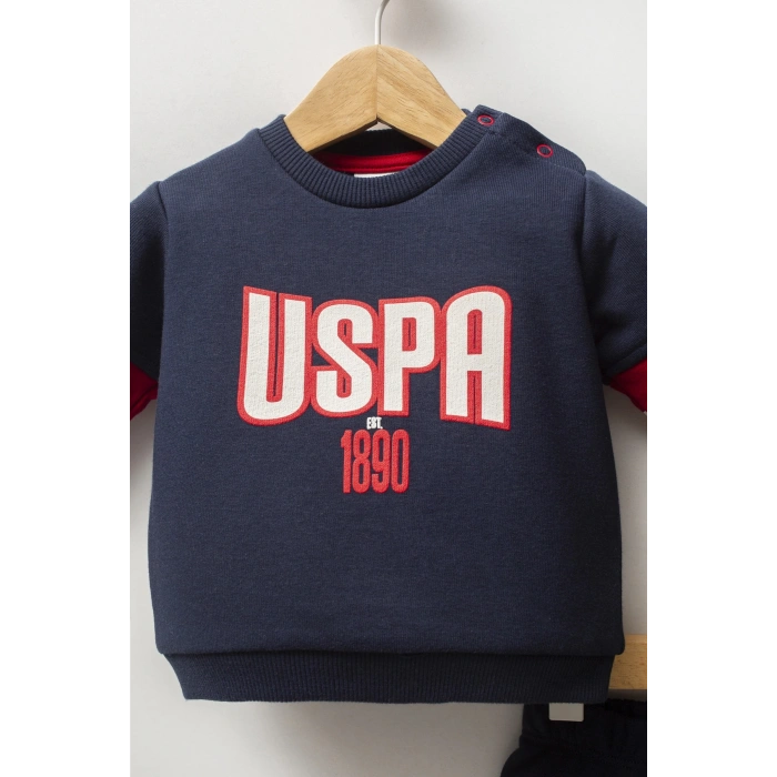 U.S.POLO ASSN ERKEK BEBEK 2Lİ TAKIM - LACİVERT-KIRMIZI