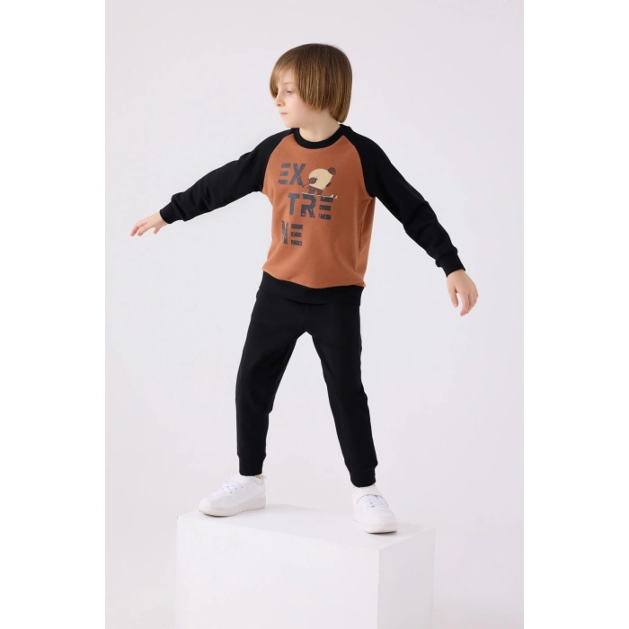 ERKEK ÇOCUK EŞOFMAN TAKIM - Açık KAHVE