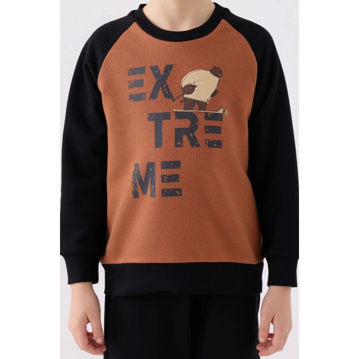 ERKEK ÇOCUK EŞOFMAN TAKIM - Açık KAHVE