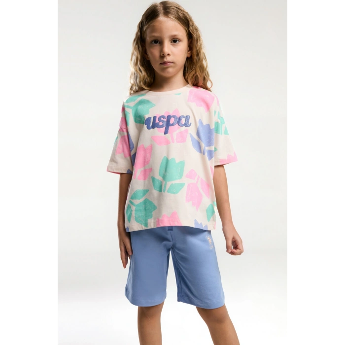 KIZ ÇOCUK BERMUDA TAKIM - AÇIK SOMON