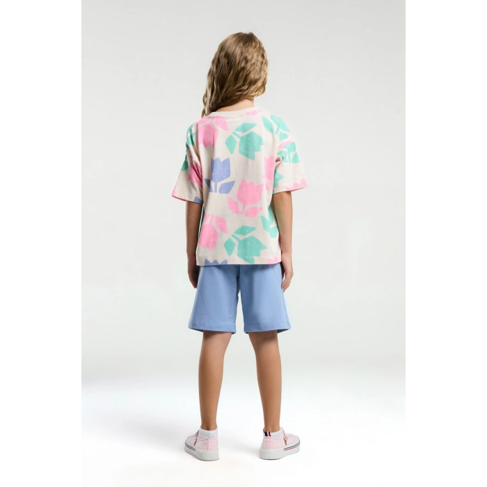 KIZ ÇOCUK BERMUDA TAKIM - AÇIK SOMON