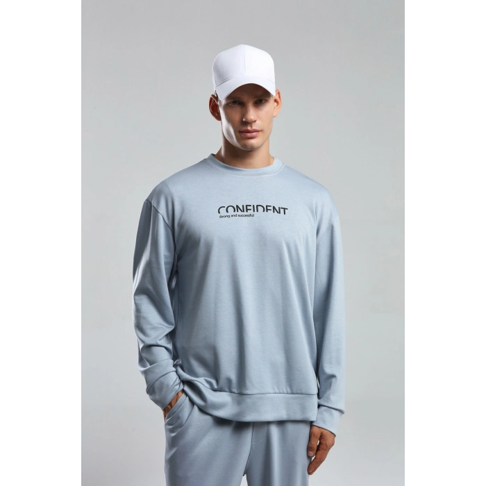 Benmanaj Erkek Haki Sweatshirt - MAVİ