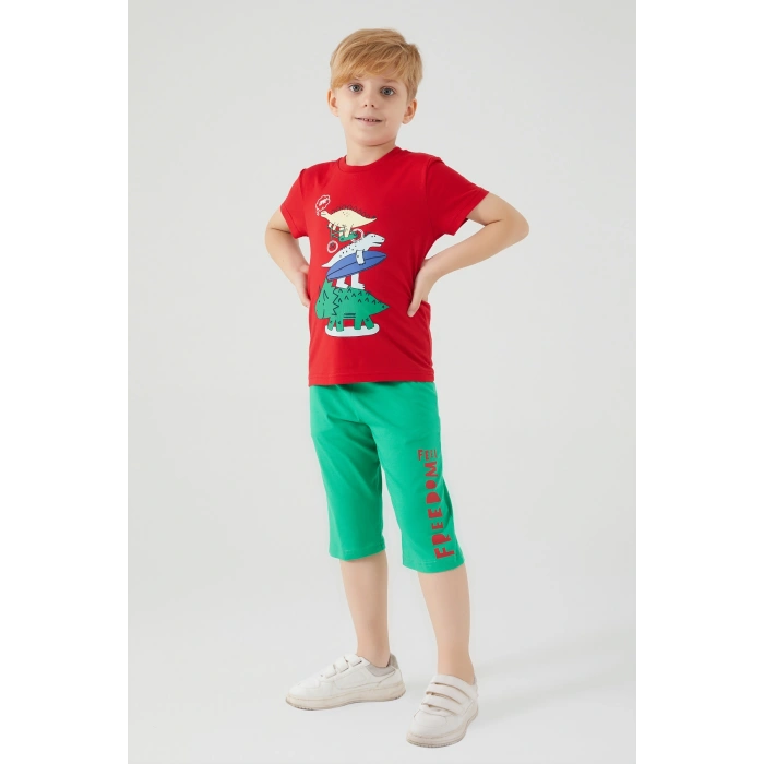 ERKEK ÇOCUK KAPRİ TAKIM - KIRMIZI