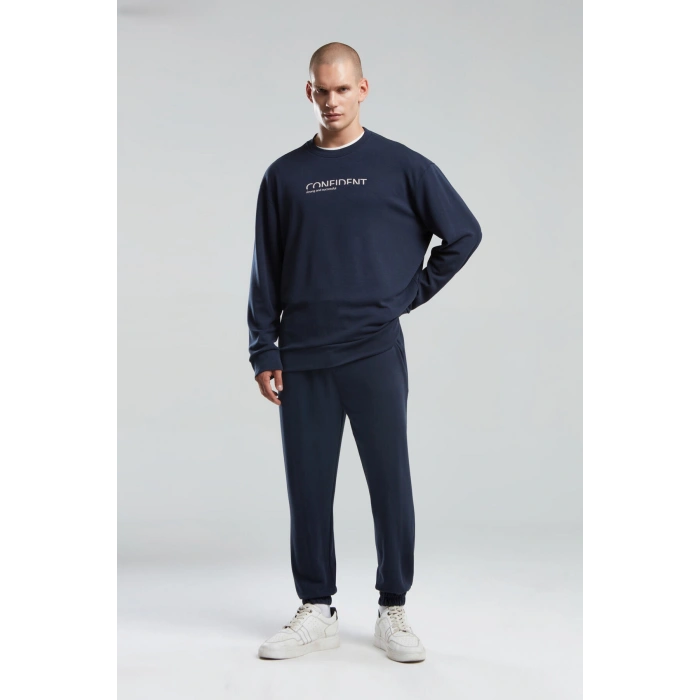 Benmanaj Erkek Haki Sweatshirt - LACİVERT