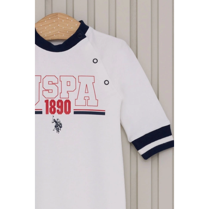 US POLO ERKEK BEBEK PATİKSİZ TULUM - BEYAZ
