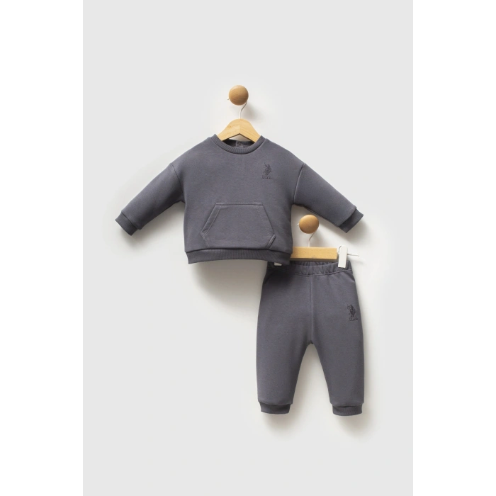 U.S.POLO ASSN ERKEK BEBEK 2 Lİ TAKIM - FÜME