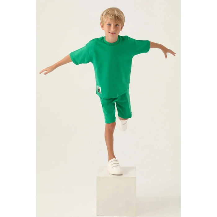 ERKEK ÇOCUK BERMUDA TAKIM - ÇAM YEŞİLİ