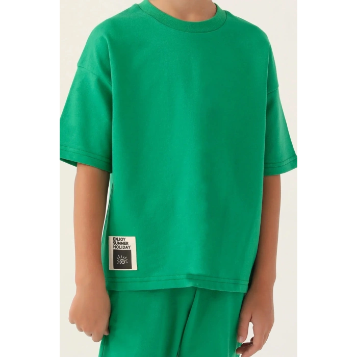 ERKEK ÇOCUK BERMUDA TAKIM - ÇAM YEŞİLİ