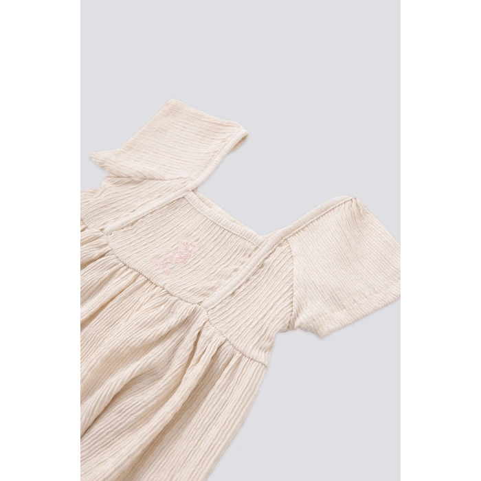 US POLO KIZ BEBEK 2 LI KISA KOL T-SHIRT TAKIM - BEJ