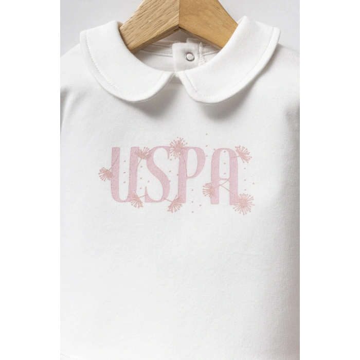 U.S.POLO ASSN KIZ BEBEK 2Lİ TAKIM - Beyaz