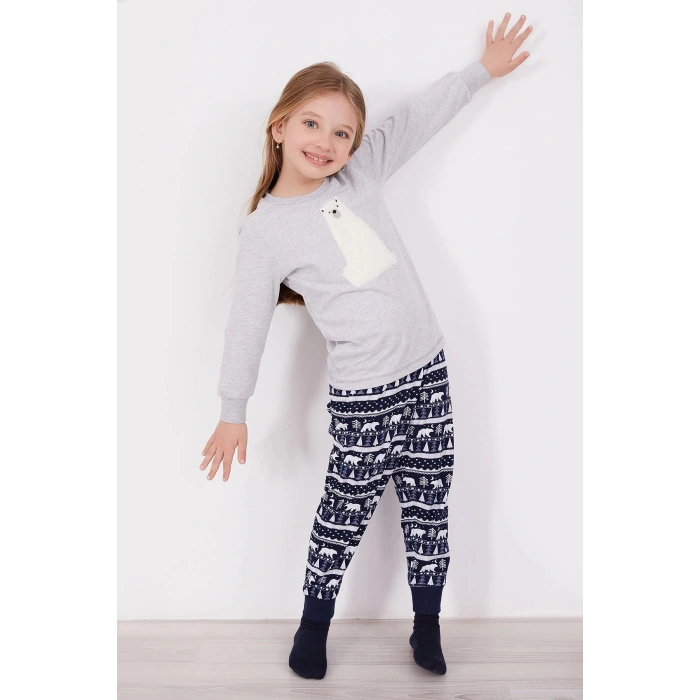 ARNETTA ANNE KIZ İKİLİ TAKIM - GRİ MELANJ