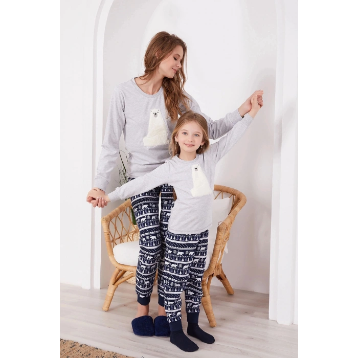 ARNETTA ANNE KIZ İKİLİ TAKIM - GRİ MELANJ