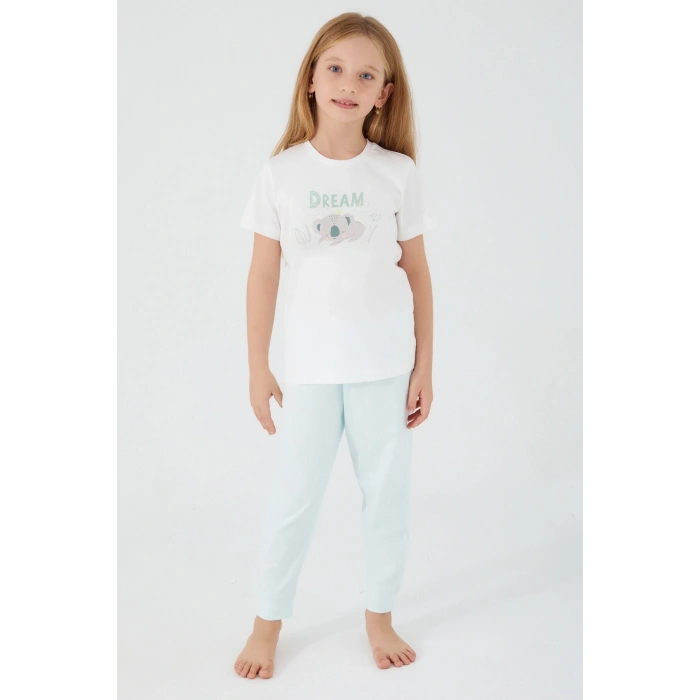 KIZ ÇOCUK İKİLİ TAKIM - KREM AÇIK NİL