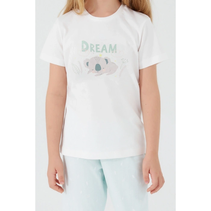 KIZ ÇOCUK İKİLİ TAKIM - KREM AÇIK NİL