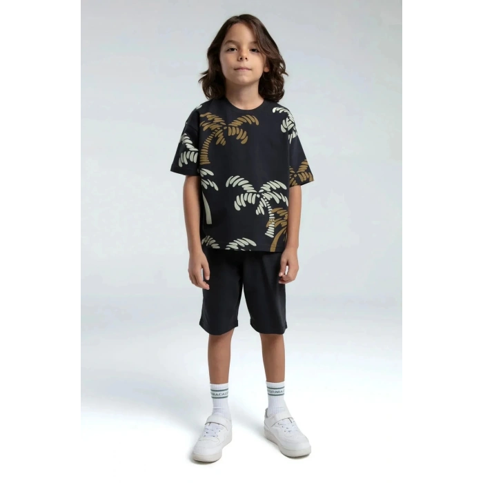 ERKEK ÇOCUK BERMUDA TAKIM - ANTRASİT