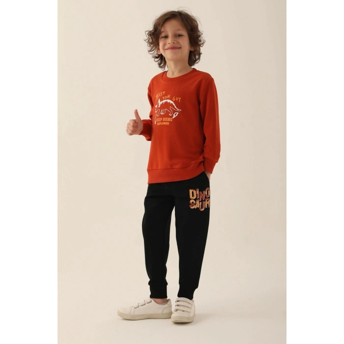 ERKEK ÇOCUK EŞOFMAN TAKIM - KİREMİT