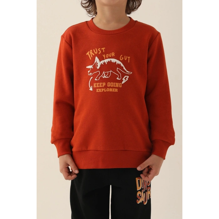 ERKEK ÇOCUK EŞOFMAN TAKIM - KİREMİT