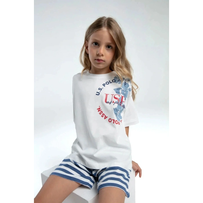 KIZ ÇOCUK ŞORT TAKIM - Beyaz