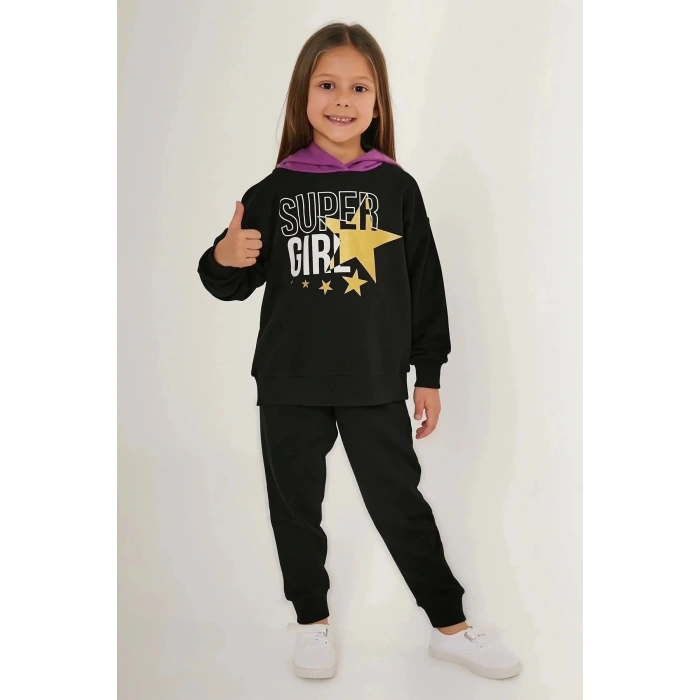 KIZ ÇOCUK EŞOFMAN TAKIM - SİYAH