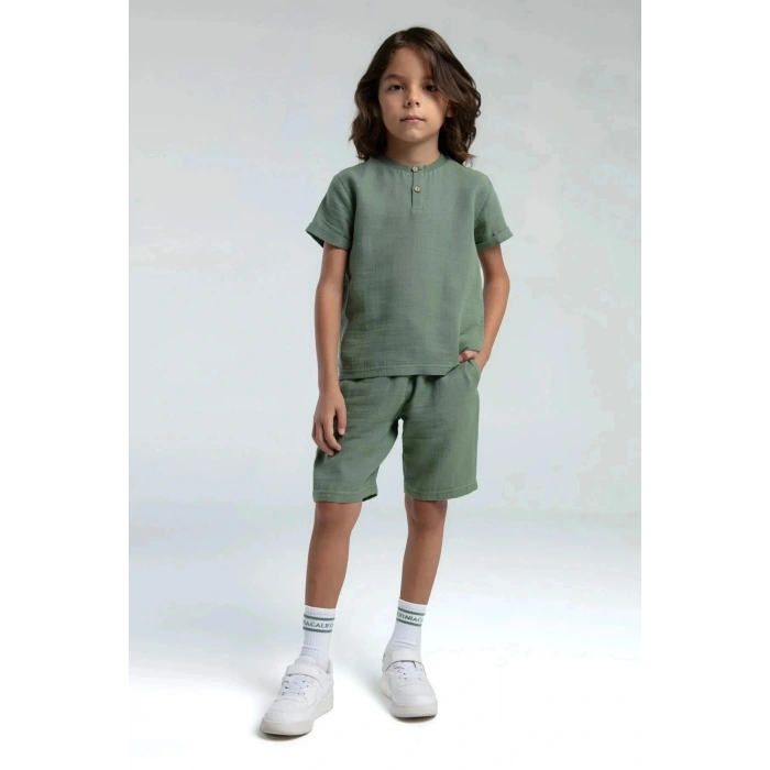ERKEK ÇOCUK BERMUDA TAKIM - HAKİ